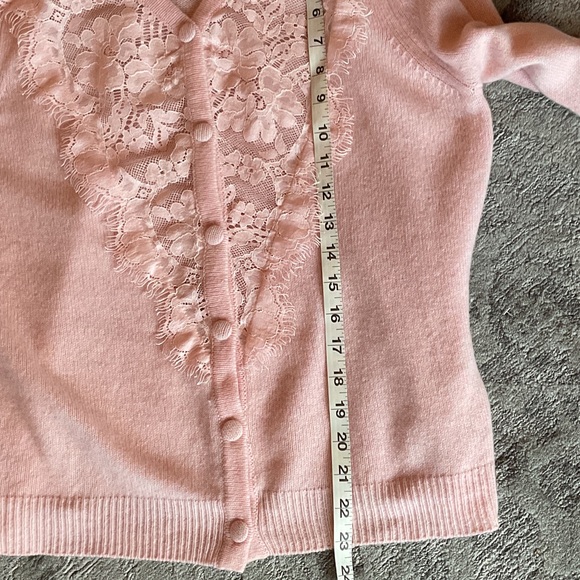 LoveShackFancy Brandie Pink Lace Cardigan - Picture 13 of 15
